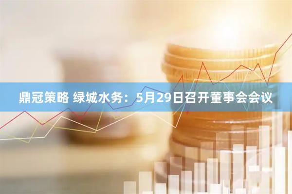 鼎冠策略 绿城水务：5月29日召开董事会会议